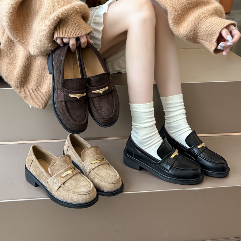 复古乐福鞋女鞋2025年秋季新款女士通勤百搭单鞋舒适妈妈鞋子