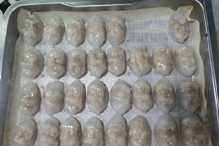 2斤包中通 咸香芋猪肉水晶饺手工潮汕粿品芋饺早餐点心蒸饺 500g