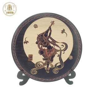 敦煌反弹琵琶木板画木版画木雕木刻画手工雕刻敦煌旅游纪念品