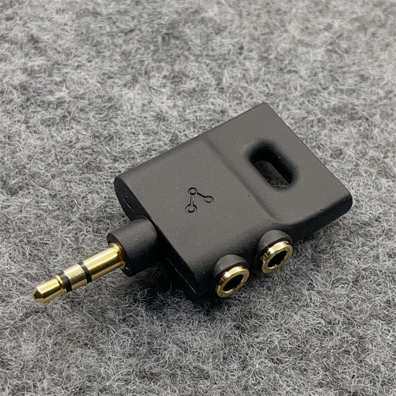 便携情侣一转二音频转接头分线器双人3.5mm一分二手机电脑分享器