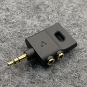 便携情侣一转二音频转接头分线器双人3.5mm一分二手机电脑分享器