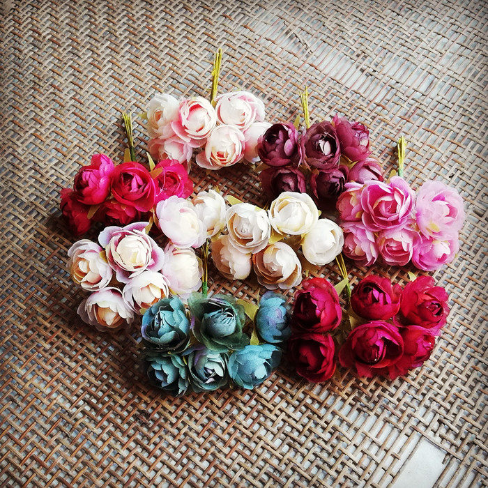 欧式做旧花瓣婚庆绢花diy花朵花束新娘化妆 油画纱花玫瑰苞栀子花,家居饰品,仿真花/假花,淘宝优惠券,粉丝福利购,淘宝优惠卷