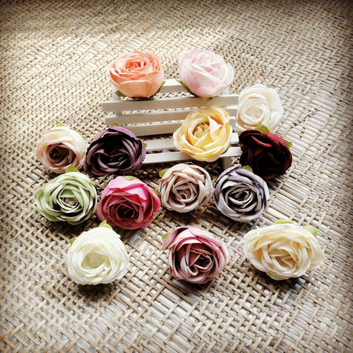 Цветок на запястье, аксессуары, DIY, в цветочек, 4см