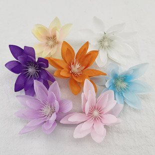 睡莲diy绢花仿真花 花海大世界 素材汉服头饰服饰 清新花朵 荷花