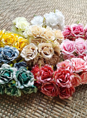 diy头饰绢花玫瑰花海大世界