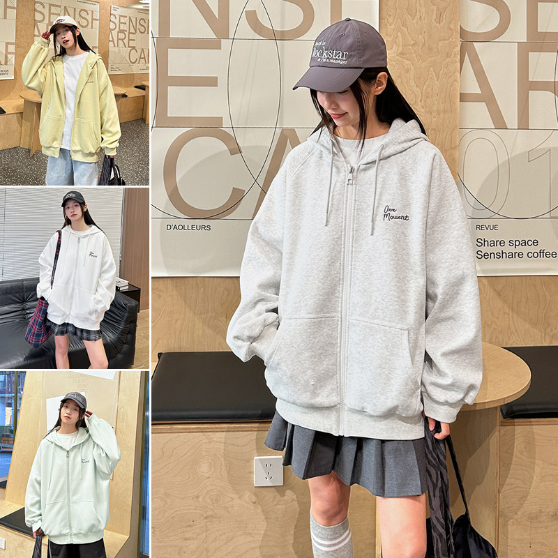 骄骄虎2025春季新款女大童时尚洋气青少年初中生卫衣帽衫外套7123