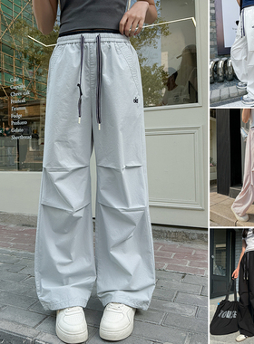 青少年2025夏季新款女大童时尚舒适洋气潮野初中生薄款长裤58420