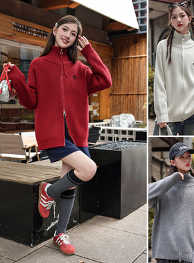 青少年2025秋季新款女大童时尚初中生洋气毛衣开衫外套5289