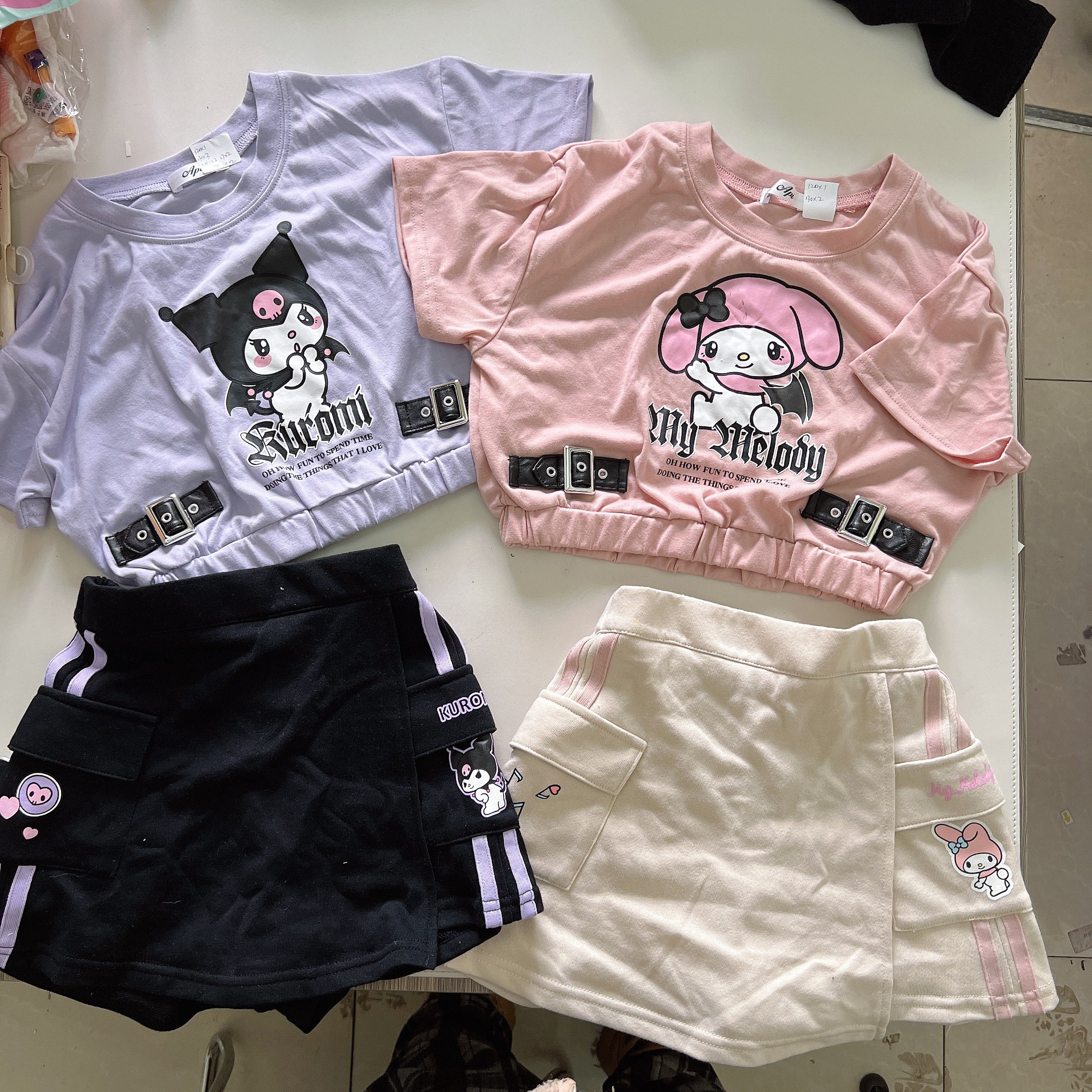 分开卖25年新款短袖裙裤套装女童中童