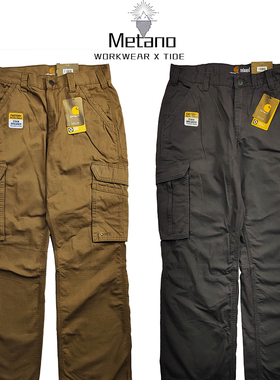 Carhartt Relaxed 断码特价不退换 格子布工装裤帆布裤宽松多口袋