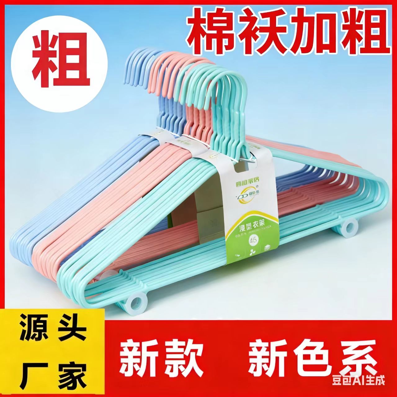 成人加粗加厚防滑无痕晾衣架图片