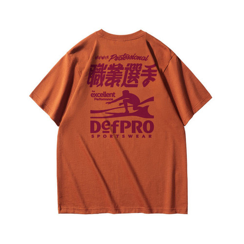 DEFPRO体育设计冲浪美式潮流复古设计海滩职业选手圆领运动T恤