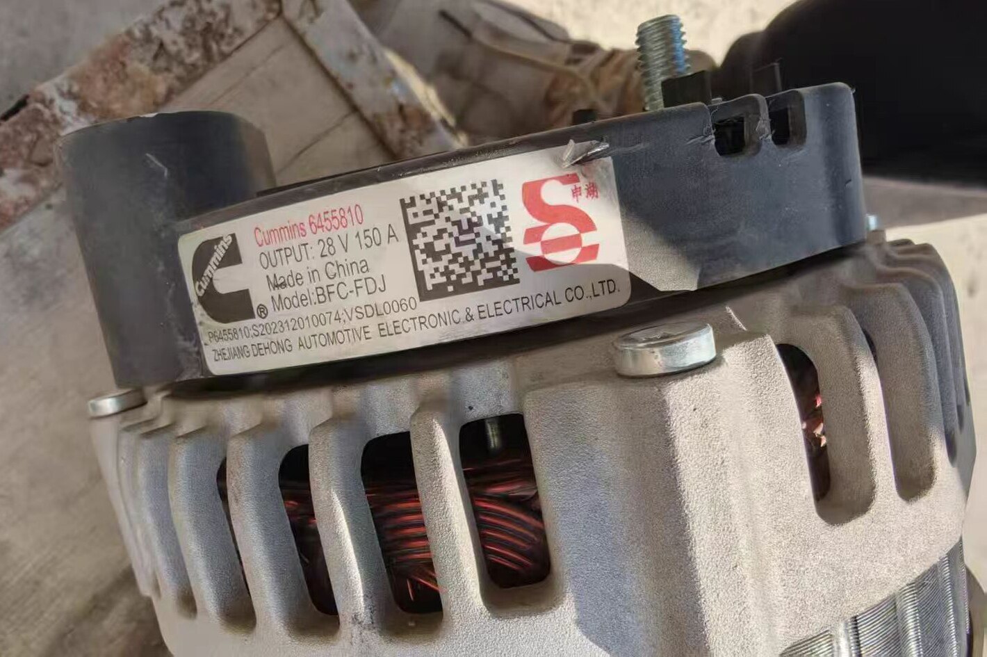 康明斯6455810发电机28V150A 福田康明斯大功率发电机扁铜线锂电