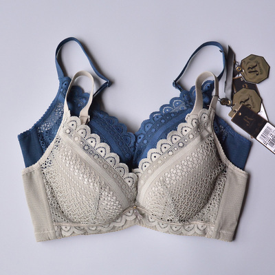 六月玫瑰620060正品文胸薄杯侧收聚拢软钢圈蕾丝防下垂调整型内衣