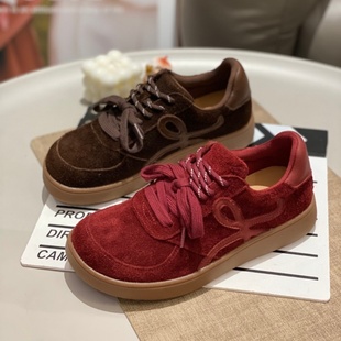 圆头舒适老爹鞋 德训鞋 复古百搭系带厚底轻便阿甘鞋 2025年新款 女款