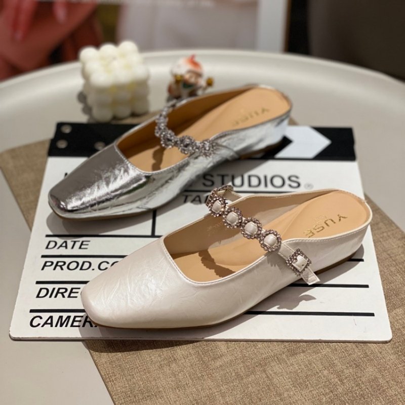 韩版水钻内增高包头半拖鞋女2026韩版百搭春夏外穿百搭懒人穆勒鞋,女鞋,时尚休闲鞋,淘宝优惠券,粉丝福利购,淘宝优惠卷