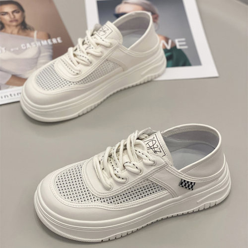 两穿真皮小白鞋女2025夏季