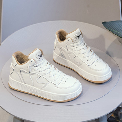 小白鞋休闲学院风厚底松糕加绒