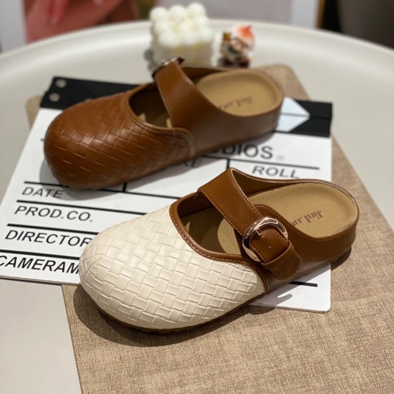 法式复古风编织纹理包头半拖鞋女2026内增高皮带扣勃肯鞋厚底女鞋,女鞋,时尚休闲鞋,淘宝优惠券,粉丝福利购,淘宝优惠卷