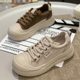 运动大头鞋 复古丑萌脏脏鞋 舒适真皮小白鞋 做旧板鞋 女2024秋季 新款