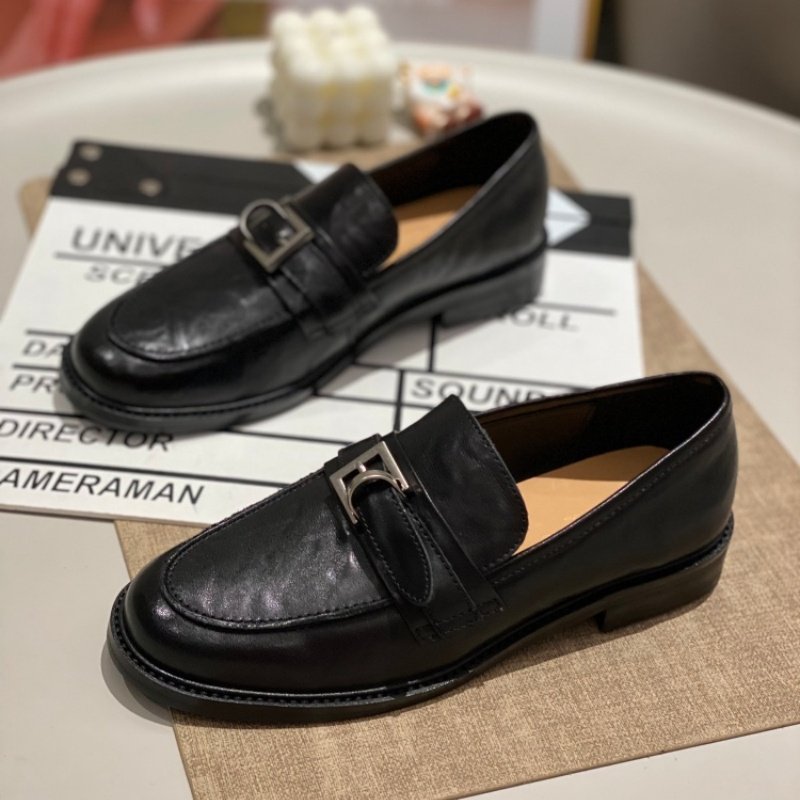 英伦风乐福鞋女鞋2026黑色金属扣日常通勤一脚蹬百搭小皮鞋休闲鞋,女鞋,时尚休闲鞋,淘宝优惠券,粉丝福利购,淘宝优惠卷