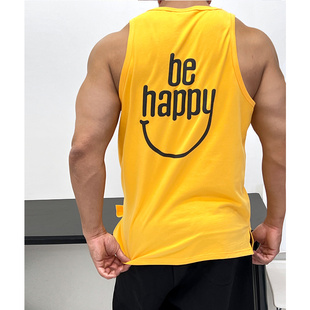运动海滩宽松 T恤健身修身 磨砂手感纯棉质感好面料 肌肉男背心无袖