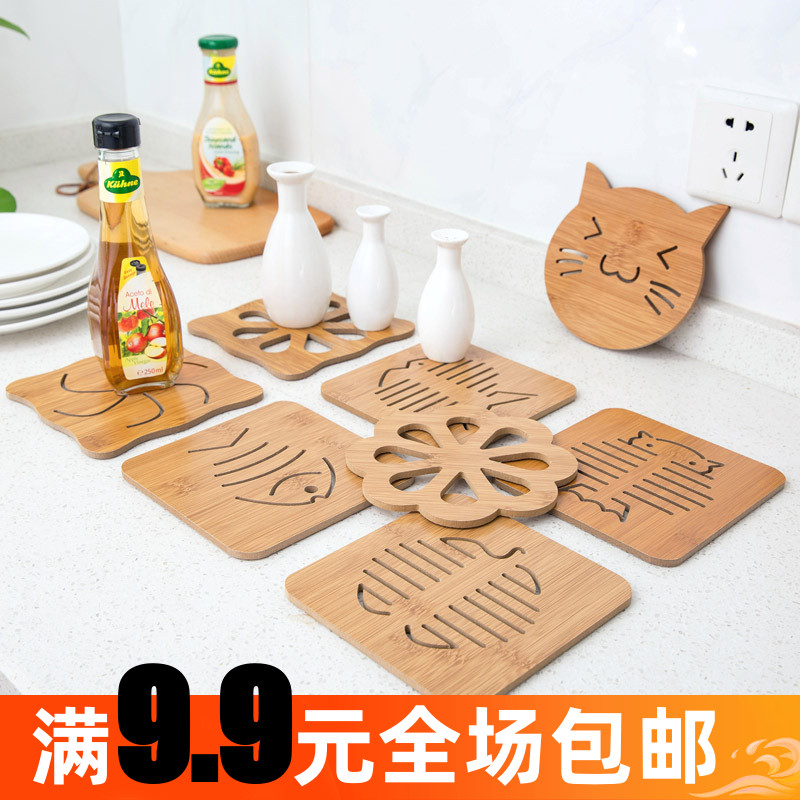 家用木质卡通隔热垫餐桌垫防滑