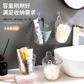 壁挂免打孔收纳桶卫生间收纳盒置物架浴室墙上洗脸巾化妆棉整理盒