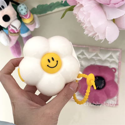 chubbybaby*彩色花朵药盒便携药品分装盒密封防潮收纳盒随身迷你