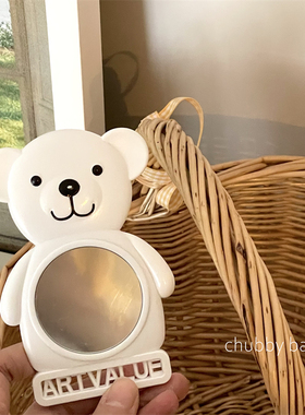chubbybaby*可爱小熊随身化妆镜便携式迷你小镜子学生宿舍小礼物