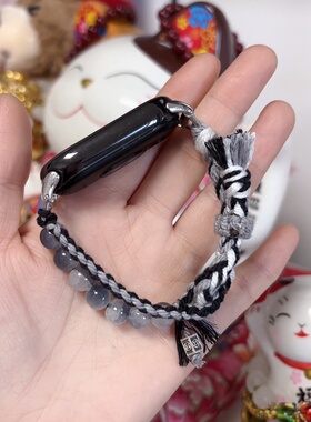 适用小米手环10nfc表带8pro华为watch苹果S9编织手链红米腕带中性