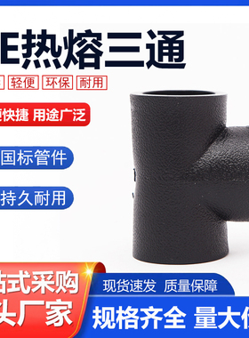 PE等径三通承插式正三通接头自来水管管件热熔配件4分6分20 25 32