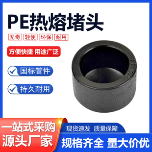 PE堵头承插式官帽闷头封头水管管材热熔配件4分20 25 32 40 50 63