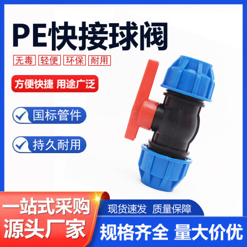 PE水管快接球阀开关快速接头自来水活接阀门配件20 25 32 4分6分