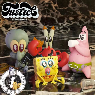 Justice Intentions海绵宝宝派大星创意潮玩手办礼物桌面摆件现货