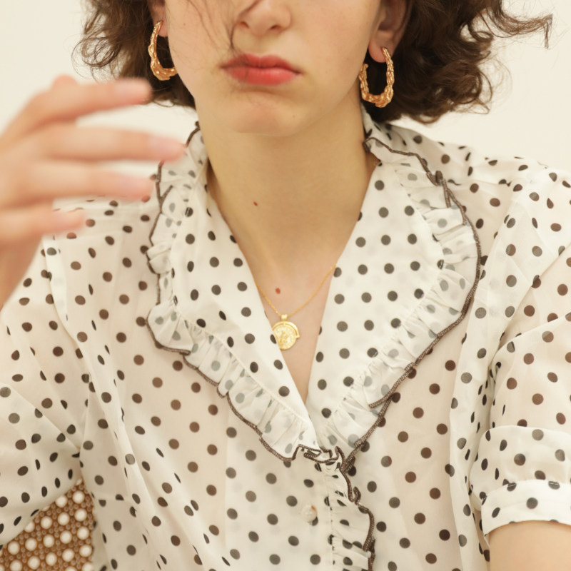 niceto romance | 不规则设计 手作感粗旷纹理 c型耳环