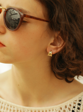 niceto DAYLIGHT | 法式复古 不规则曲面环925银耳环