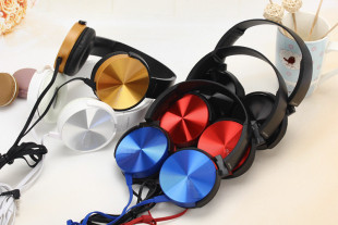 金属重低音手机电脑通用耳机 XB450头戴式 MDR 线控带麦便携通 包邮