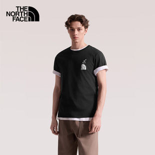 TheNorthFace北面T恤春夏新款男女户外运动透气休闲纯棉短袖8GVC