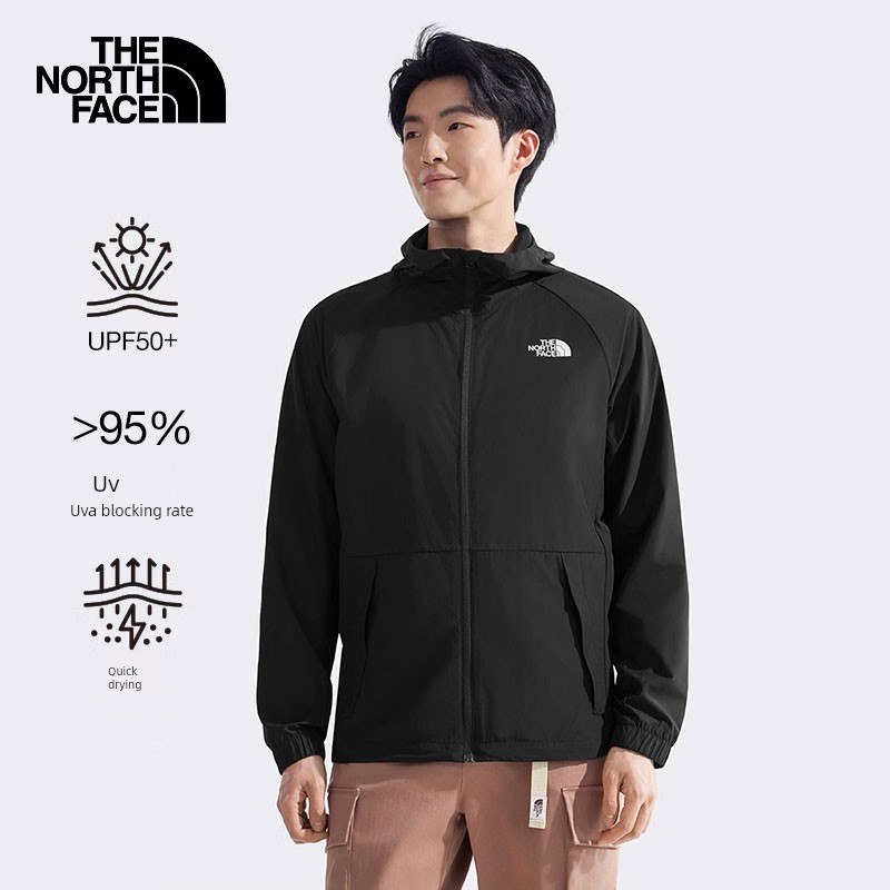 The North Face北面男士春夏户外轻量多效服装皮肤衣外套8ET7