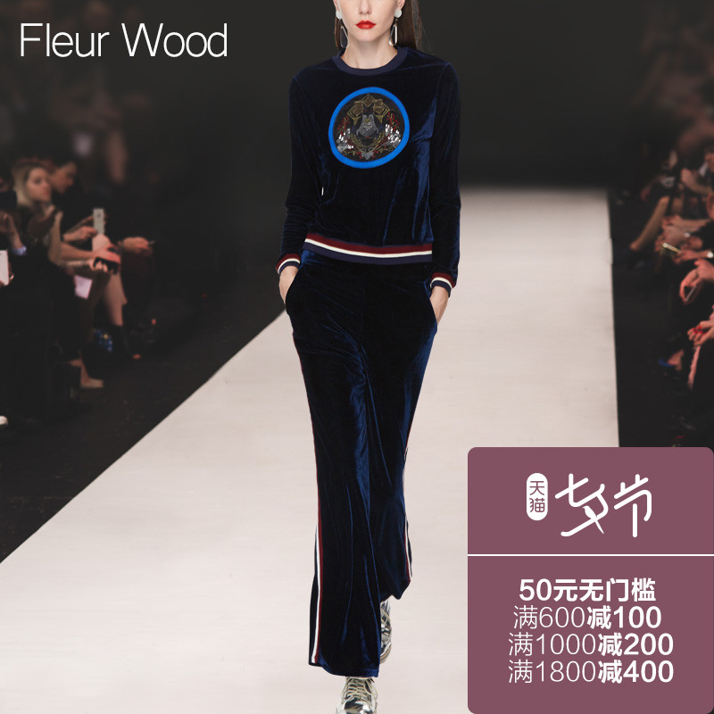 FLEUR WOOD2017Ç^пîÅ®×°Å·ÃÀÐÝÏиöÐÔ´ÌÐåÌõÎÆÆ´½ÓʱÉÐÌ××°