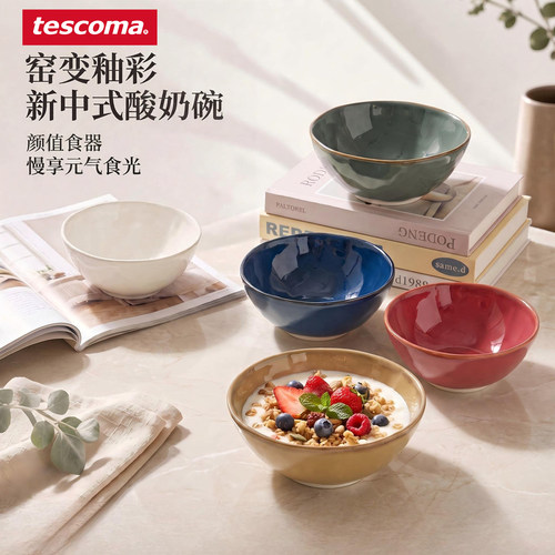 tescoma陶瓷碗饭碗沙拉碗高颜值