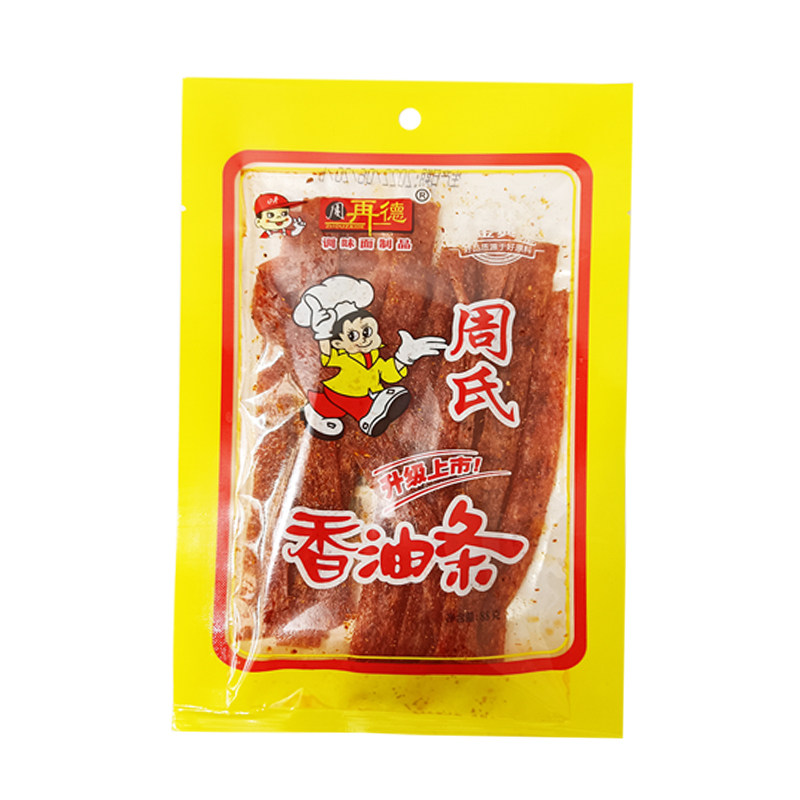 周再德香油条湖南特产豆皮辣片8090年代辣条耐吃解馋休闲零食袋装