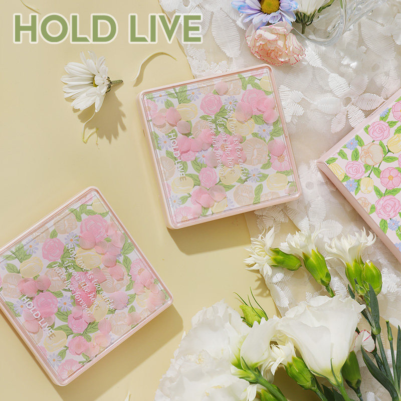 HOLD LIVE巴黎花园七色眼影盘 烟粉棉花糖兔兔花瓣眼影腮红盘哑光图片