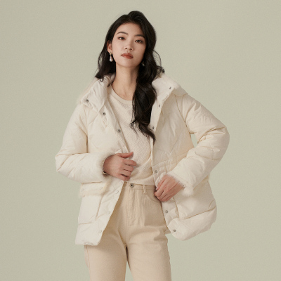 阿依莲a.yilian水貂毛条羽绒服