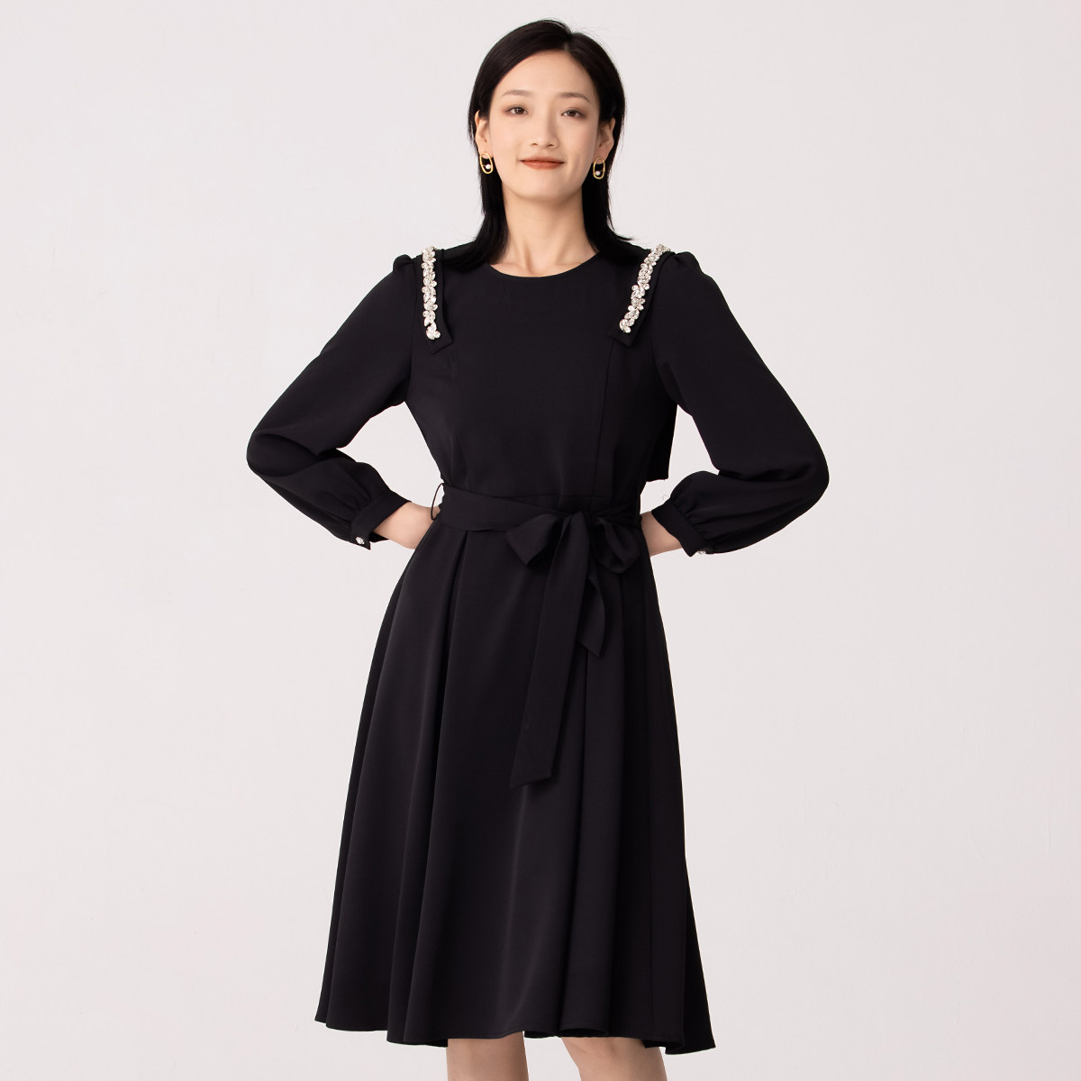 阿依莲a.yilian 可拆卸钻链连衣裙,女装/女士精品,连衣裙,淘宝优惠券,粉丝福利购,淘宝优惠卷