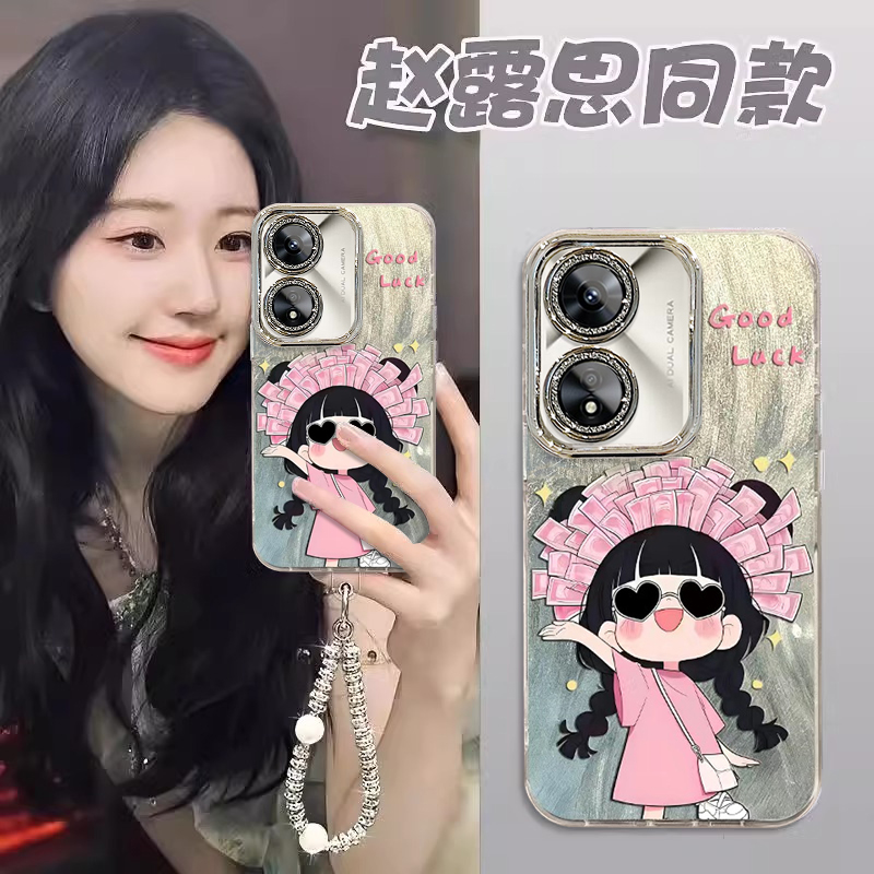 适用幸运女孩OPPOA5PRO手机壳A3iplus爆款A2M专用A97小清新A96渐变93羽纱72新款58X女55带镜头膜11防摔保护套