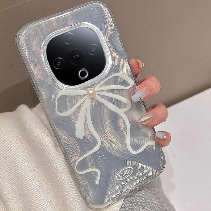 适用珍珠蝴蝶结vivoY300PRO手机保护壳Y200i新品Y100夏日Y78plus专用77E渐层76s羽纱70s新款53s女52s防摔保护