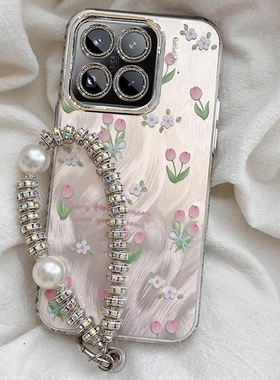 适用羽纱郁金香小米15手机壳14Ultra新款13pro硅胶12X全包11青春自带10s挂绳civi4女3防摔保护套夏日高级轻奢