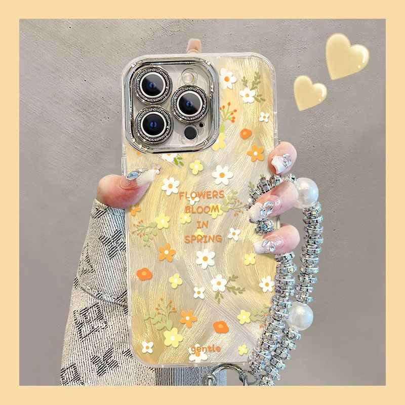 适用苹果16E坚果碎花手机壳iPhone15promax可爱14plus夏日13女12新款11防摔8保护套7自带xsmax挂绳6s轻薄全包